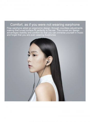 Wired In-Ear Earphones With Mic Silver