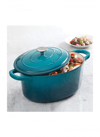 Oval Dutch Oven Teal Ombre 7Quart
