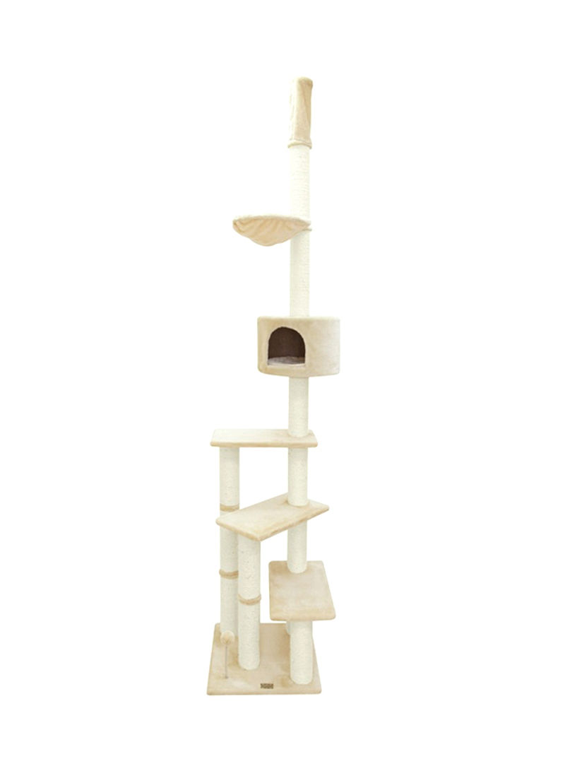 Rocio Play Tower Toys For Cat White/Beige