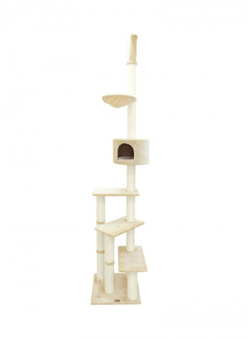 Rocio Play Tower Toys For Cat White/Beige