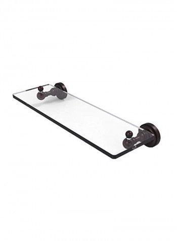 Dottingham Collection Single Glass Shelf Brown 16inch