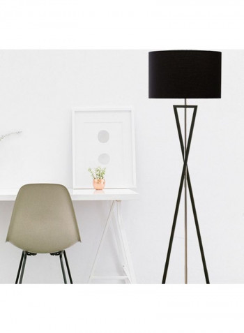 Simple Creative Button Floor Lamp Black