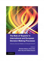 The Role Of Experts' In International And European Decision-Making Processes: Advisors, Decision Makers Or Irrelevant Actors? Hardcover