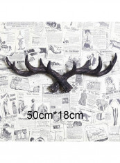 1-Piece Creative Antler Shape Wall Hook Black 60x90cm