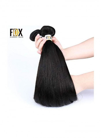 3-Piece Straight Hair Extension Black