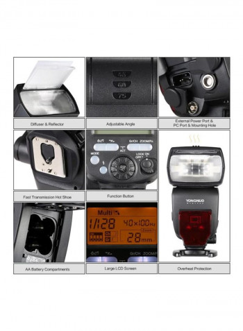 Wireless Transceiver Speedlite Flash Set 21x6.5x5centimeter black