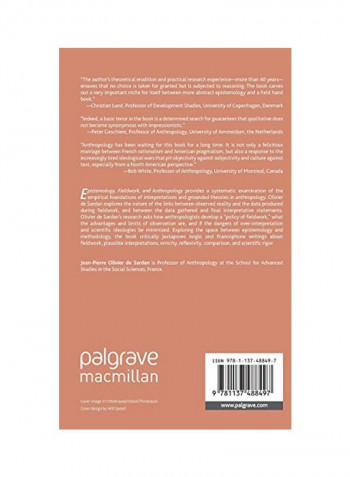 Epistemology, Fieldwork, And Anthropology Hardcover