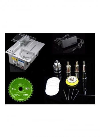Mini Multifunctional Table Saw With Accessories Silver