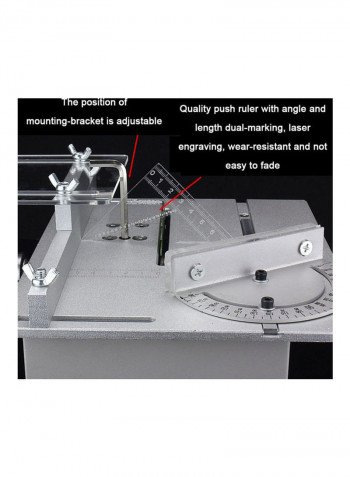 Mini Multifunctional Table Saw With Accessories Silver