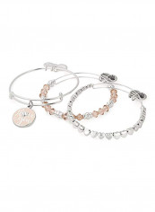 3-Piece I Love You Silver Plated Charm Bracelet