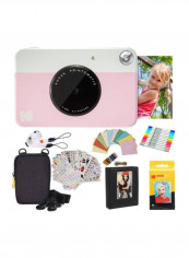 Printomatic Instant Print Camera 10MP Pink And Accessory Bundle