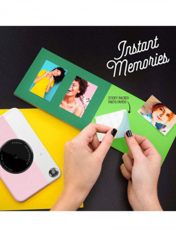 Printomatic Instant Print Camera 10MP Pink And Accessory Bundle