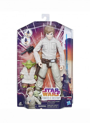 Forces Of Destiny Luke Skywalker And Yoda Luke Posable Action Figure