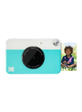 Printomatic Instant Print Camera 10MP Blue And Accessory Bundle