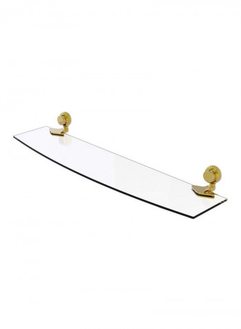 Glass Shelf Organizer Clear/Gold 24inch