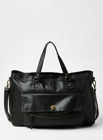 Leather Tote Bag Black