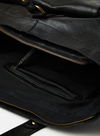 Leather Tote Bag Black