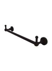 Waverly Place Collection Integrated Hooks Towel Bar Black 24inch