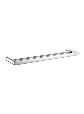 Oliya Double Towel Bar Silver