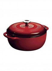 Enameled Cast-Iron Dutch Oven With Lid Red 13.56x10.98x4.68inch