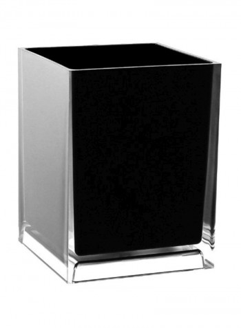 Rectangular Dustbin Black 2.5x7.09inch