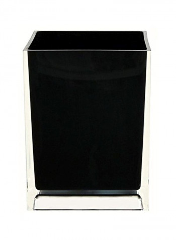 Rectangular Dustbin Black 2.5x7.09inch