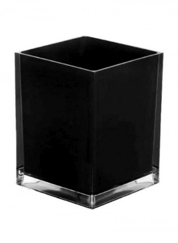 Rectangular Dustbin Black 2.5x7.09inch