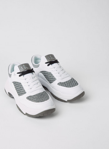 Contrast Logo Chunky Sneakers Bright White