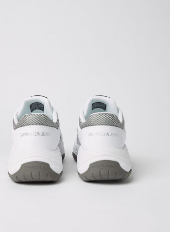 Contrast Logo Chunky Sneakers Bright White