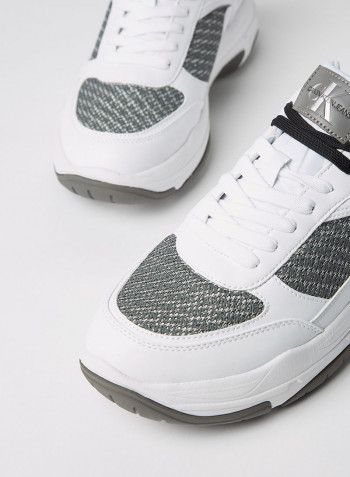 Contrast Logo Chunky Sneakers Bright White