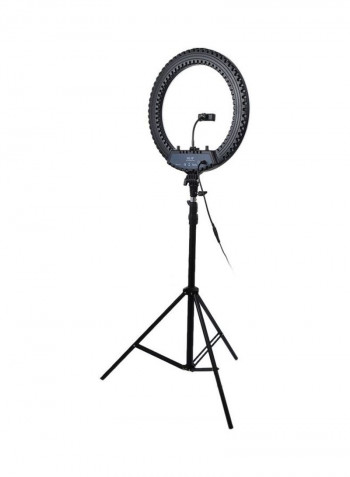 Two-Speed Self-Timer LED Ring Light 18inch Black