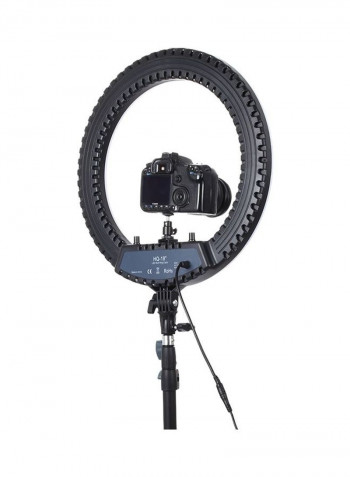 Two-Speed Self-Timer LED Ring Light 18inch Black