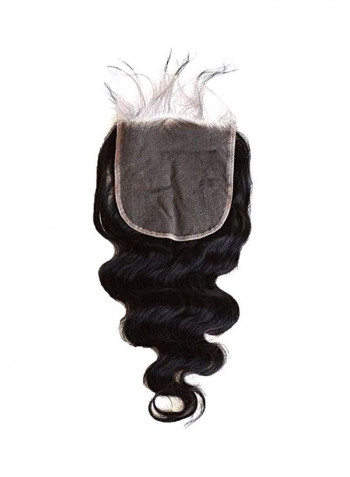 Wave Virgin Brazilian Hair Lace Wig Black 12inch