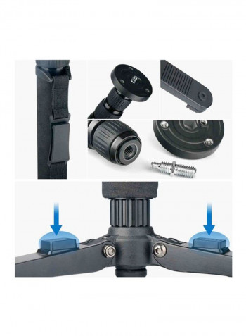 Handheld Camera Stabilizer Selfie Stick Black