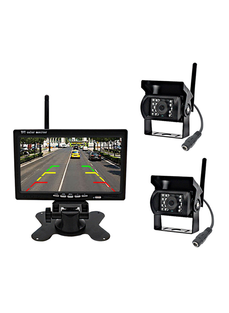 PZ-607-W1-2A Wireless Dual Camera Infrared Night Vision Rear View Parking Reversing System