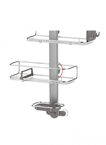 Adjustable Shower Caddy Silver