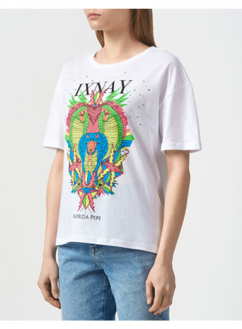Graphic Printed Casual T-Shirt Multicolour