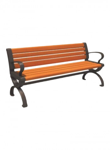 Wooden Waterproof Garden Bench Brown/Black 150x60x80cm