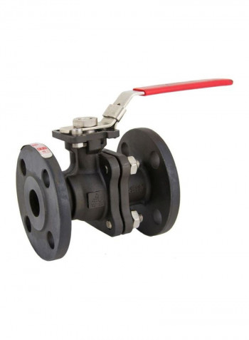 Classic Ball Valve With Flanged End Black/Red 2inch