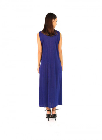 Casual Pleat Dress Blue