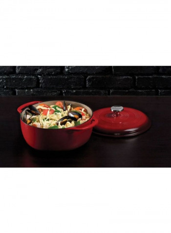 Enamelled Dutch Oven Red 33.6x15.24x29.5cm
