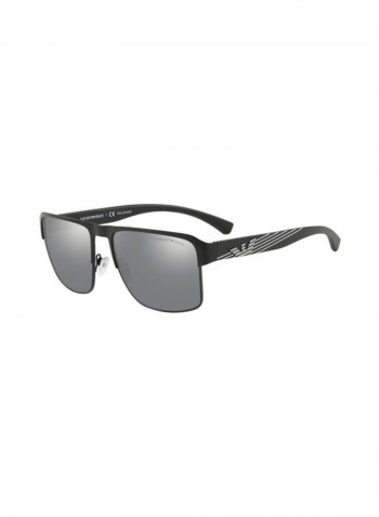 Men's Polarized Rectangular Sunglasses - Lens Size: 57 mm