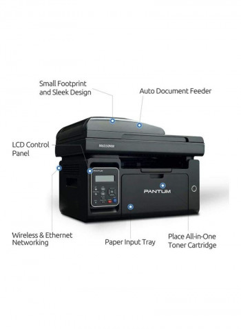 Monochrome Laser Printer With Wireless Function 16.42x12.01x11.85inch Black