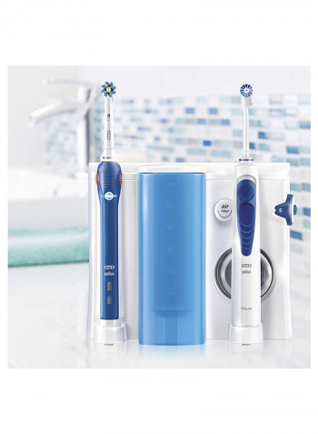 Health Center Oxyjet Cleaning System With Pro 2000 Electric Toothbrush White/Blue