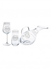 25-Piece Set With Karafe, Goblet & Juice Tumbler White