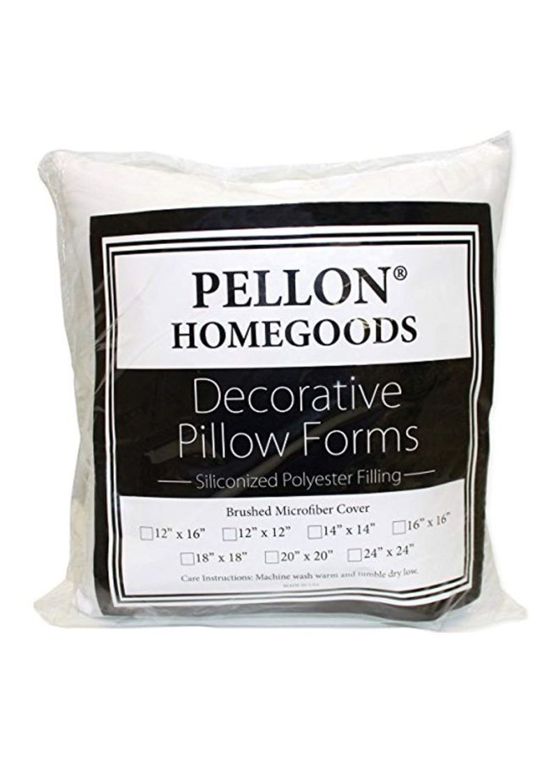 Decorative Pillow Form Polyester White 18x18inch