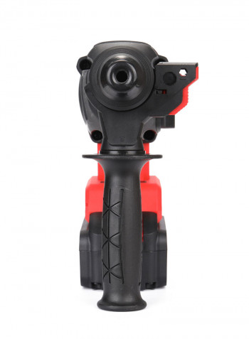 Multifunctional Impact Drill Electric Hammer With Two Batteries And Charger Black & Red 41.00 x 11.00 x 33.00cm