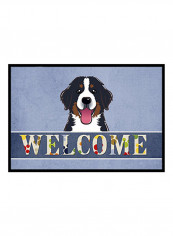 Bernese Mountain Dog Welcome Mat Multicolour 18x27x0.25inch