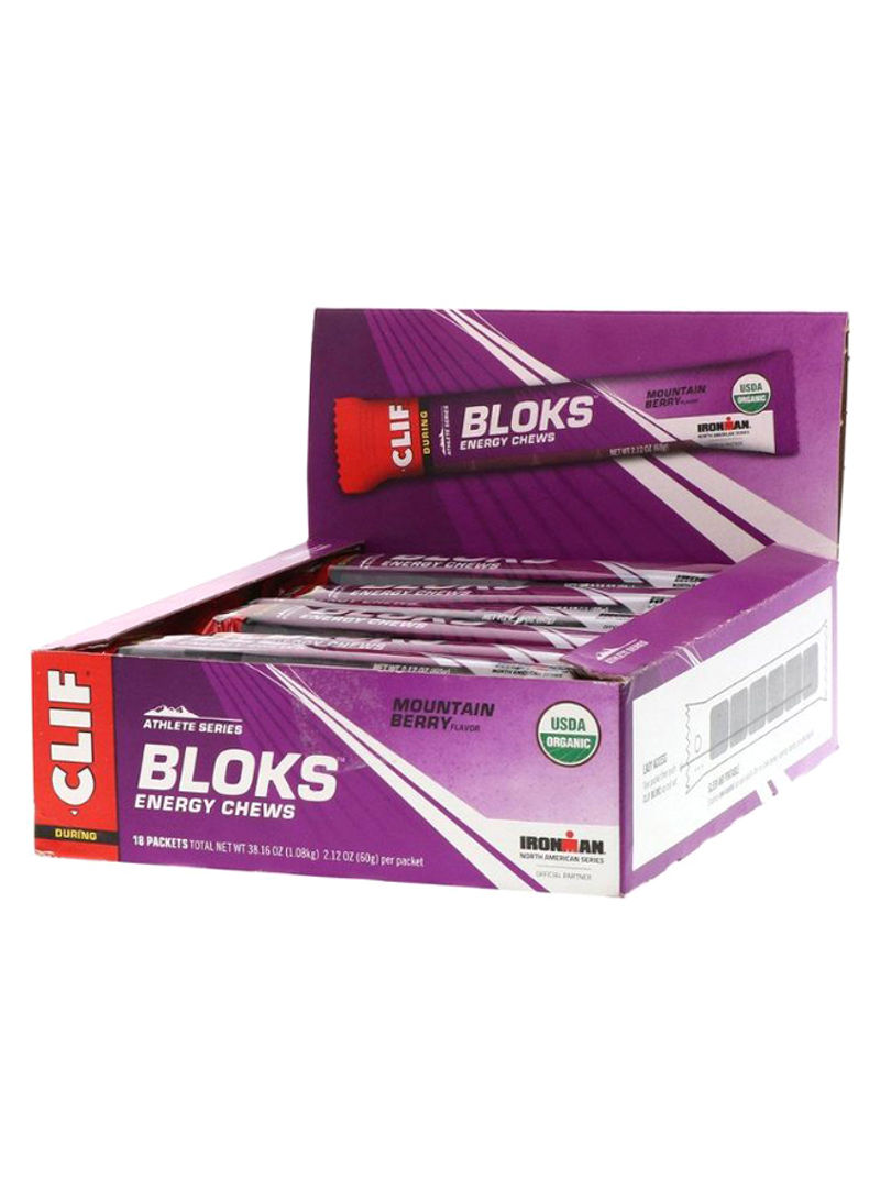 Pack Of 18 Mountain Berry Flavour Bloks Energy Chews