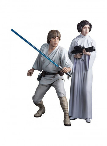 Star Wars Luke Skywalker & Princess Leia Artfx+ Statue
